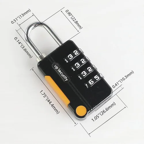 Vista 5 de Cerradura de combinación para casillero, cerradura combinada con código, combinación de candado pequeño para equipaje, candado combinado