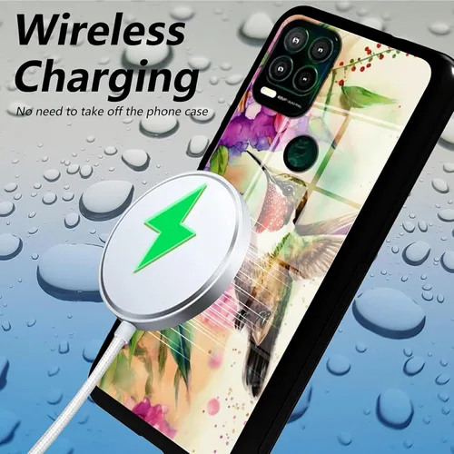 Vista 406 de Funda para Motorola Moto G Stylus 5G 2021 de vidrio templado, funda negra con diseño de mujer negra africana para mujeres y hombres, antiarañazos, a