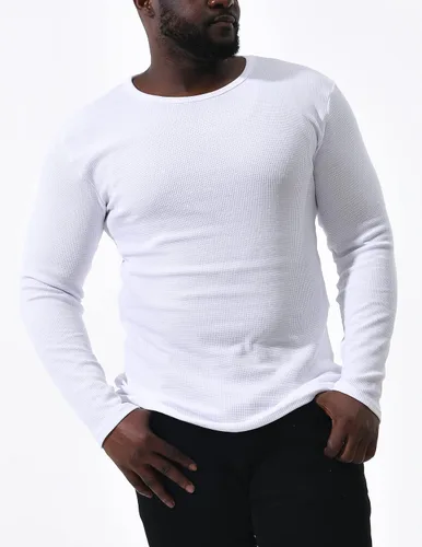 Vista 4 de Comfneat Paquete de 2 camisetas térmicas de manga larga para hombre, de punto gofre, suaves, cómodas, con cuello redondo