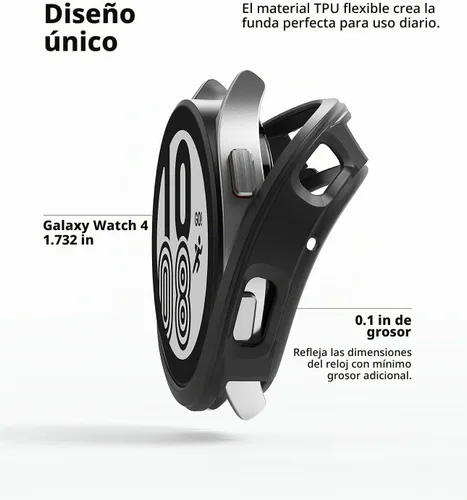 Vista 4 de Ringke - Funda para Samsung Galaxy Watch 4 de 1.732 pulgadas (1.732 in), color negro