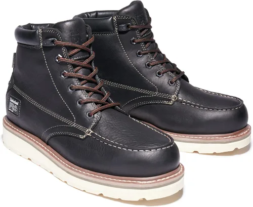 Vista 2 de Timberland PRO Gridworks - Botas de trabajo industriales impermeables para hombre con cuña de 6 pulgadas Negro