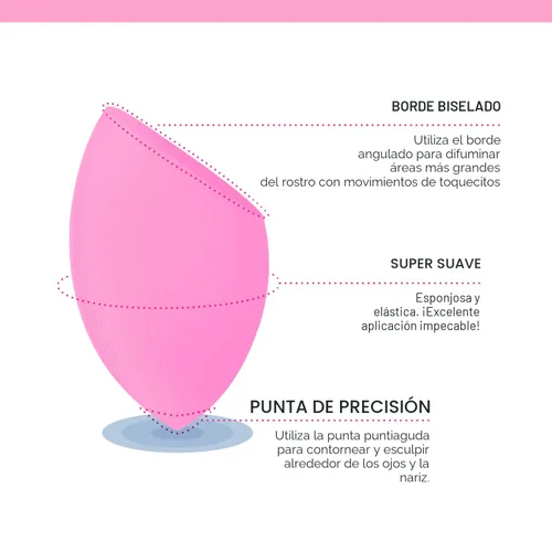Vista 4 de AOA Studio Juego de 6 esponjas de maquillaje de colección, esponja de maquillaje, sin látex y de alta definición, súper suave, juego de 6 esponjas
