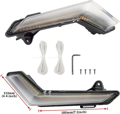 Vista 6 de SAUTVS Luces LED intermitentes DRL con luz blanca amarilla para Can Am Defender & Defender Max 2020+ / Commander & Commander Max 2021+ accesorios