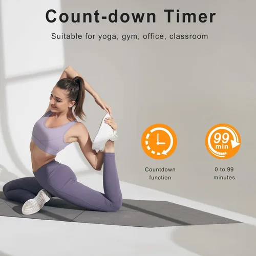 Vista 4 de JALL Reloj de pared grande de 16" digital con montaje en pared, temporizador de cuenta regresiva, alarma, LED grande, color RGB, horario de verano