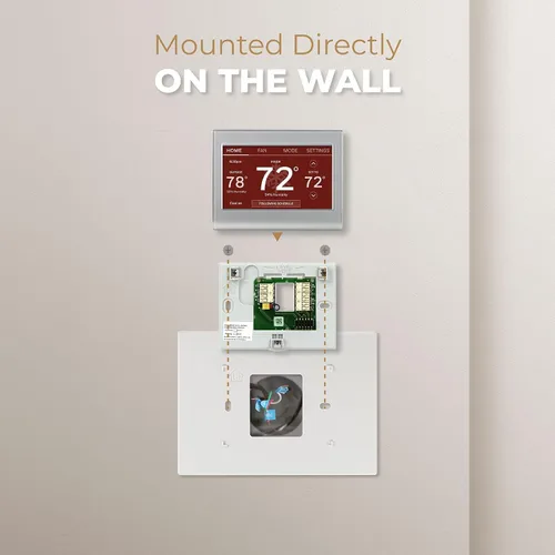 Vista 6 de ANTOBLE THP2400A1027W - Placa trasera de placa de pared para termostato, color blanco, compatible con termostato Honeywell