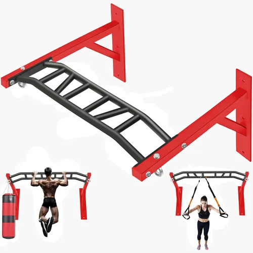 Vista 9 de Upgrade Pull Up Bar Wall Mounted,Heavy Duty Multi Grip Chin Up Bar for Strength Training, 600 lbs Capacity, Durable Steel Construction, Perfect for