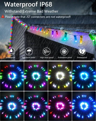 Vista 4 de ALITOVE WS2811 - Luz LED direccionable de píxeles, 50 unidades, 5 V, 0.472 in, color de ensueño digital, difusión de color, módulo de píxeles LED