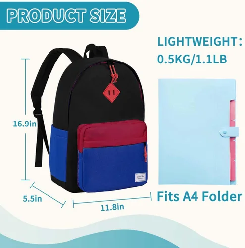 Vista 2 de Chase Chic Mochila infantil para niñas – Mochilas escolares de 17 pulgadas para niños pequeños para niños de 6 a 12 años – Bolsa de libros