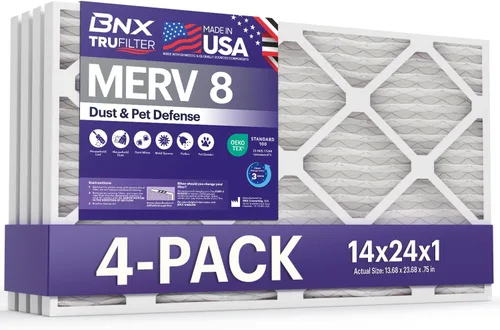 Vista 29 de BNX TruFilter - Filtro de aire MERV 8 de 10 x 10 x 1 pulgadas (paquete de 6) – Fabricado en Estados Unidos – Defensa contra polvo y mascotas