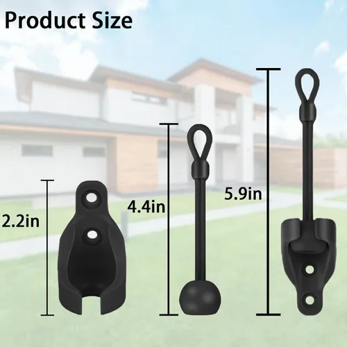 Vista 2 de Coolaroo Piezas de repuesto – Kit de amarre elástico universal para toldos y persianas enrollables, paquete de 2 clips de sombra resistentes