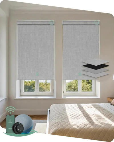 Vista 10 de Yoolax Persianas de muestra de tela, persianas opacas enrollables, persianas para ventanas, muestra de tela (multicolor) Fabric Swatches for