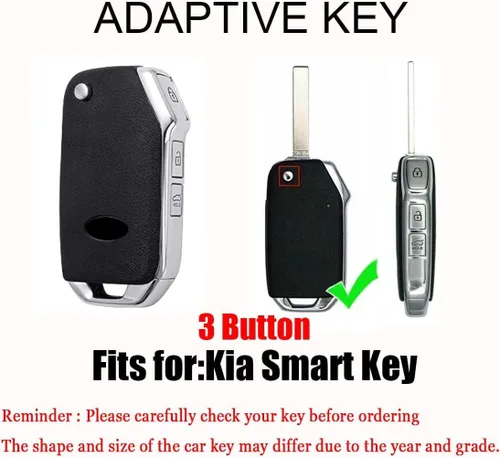 Vista 2 de Funda plegable para llave Kia Forte Cerato Soft TPU llavero llavero caja accesorios protector 3 botón, B-Negro