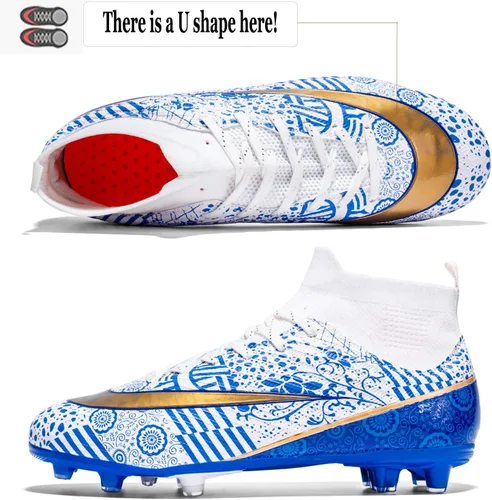 Vista 2 de HaloTeam Zapatos de fútbol para hombre, zapatos de fútbol de tierra firme, para adultos, atléticos para exterioresinteriores, profesionales