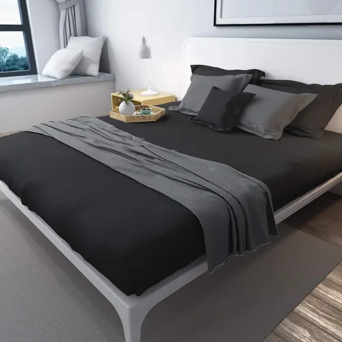Vista 4 de Lirex Juego de 2 sábanas encimeras de tamaño individual, microfibra cepillada ultrasuave 1800, transpirable y sin arrugas, lavable a máquina (negro)