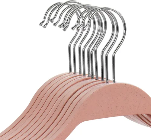 Vista 6 de Elama Home 20 piezas Perchas biodegradables en rosa (ELH-20)