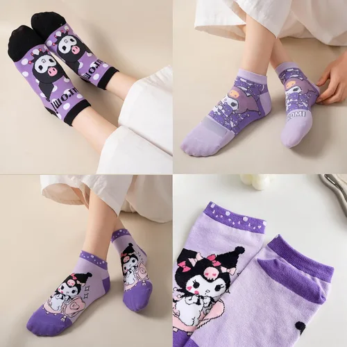 Vista 4 de COWLAT Calcetines de anime lindos 5 unidsset de calcetines para mujeres y niñas