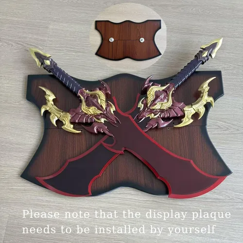 Vista 9 de Anime Baran - Juego de dos piezas de espadas dobles para colección, cosplay