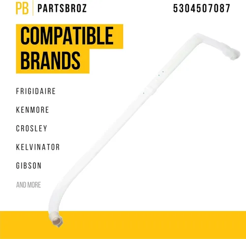 Vista 2 de PartsBroz 5304507087 - Tubo de alimentación de suministro de agua, compatible con lavavajillas Frigidaire Kenmore Crosley Kelvinator - Reemplaza