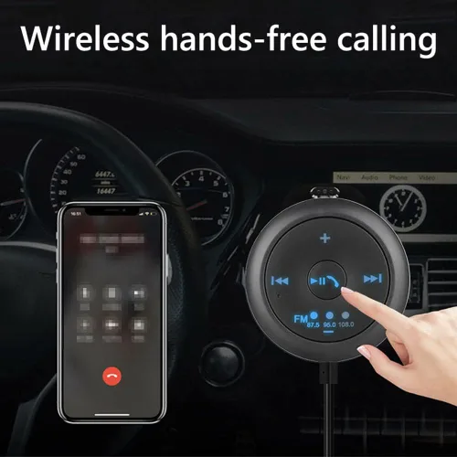Vista 5 de Reproductor de MP3 para coche Receptor transmisor FM inalámbrico manos libres llamada función de memoria TF tarjeta U disco AUX Player