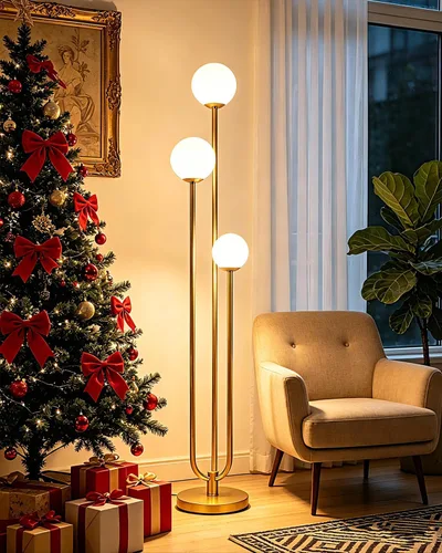 Vista 26 de Lámparas de Pie Regulables de Flores con Mesa, Lámpara de Pie Floral de 2 Luces, 3000K Blanco Cálido Estilo Candelabro Lámpara de Pie Moderna