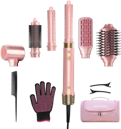 Vista 15 de Air Styler 6 en 1 con secador de pelo y rizadores de envoltura Beige