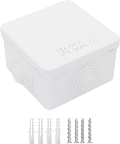 Vista 26 de LeMotech - Caja de derivación universal de plástico ABS resistente al polvo, resistente al agua, IP65, color blanco
