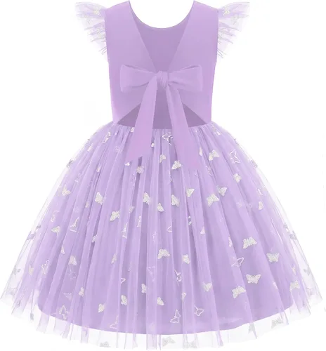 Vista 25 de Arshiner - Vestido tutú para niñas pequeñas, vestidos de algodón sin espalda para niñas de 2 a 6 años Negro