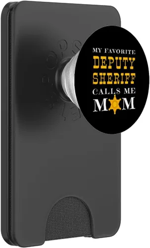 Vista 7 de My Favorite Deputy Sheriff Calls Me Mom Orgulloso Madre Badge PopSockets PopGrip: Agarre intercambiable para teléfonos y tabletas