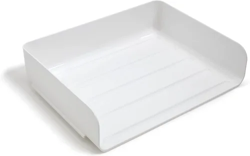 Vista 11 de TRU RED Archivo de plástico para revistas, color blanco – Organizador vertical de escritorio para revistas, carpetas y documentos de oficina