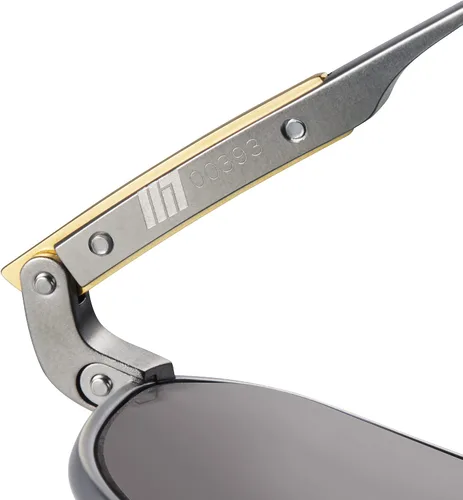 Vista 7 de Method Seven Ascent FLT18 - Gafas de sol de aviación para pilotos Plateado 130mm