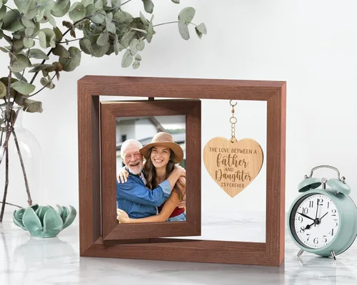Vista 8 de Tiblue Regalos de Navidad para papá de hija, hijo, niños, mejores regalos para papá, papá, padre, marco de foto 4x6, regalo de Navidad para suegro