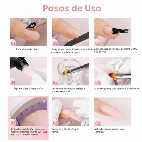 Vista 9 de ROSALIND - Gel de uñas de poliéster rosa de 2 onzas, gel de extensión de uñas para mejorar el constructor Pink Nude Poly Nail Gel 60g/2oz, Easy to
