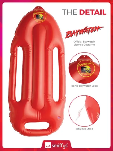 Vista 5 de Flotador salvavidas inflable Baywatch, talla única , Rojo