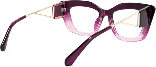 Vista 5 de Zeelool Chic Ojo de gato de gran tamaño azul luz bloqueando gafas de ordenador Gaming Eyewear para mujeres hombres Antonia OP239668, morado, L