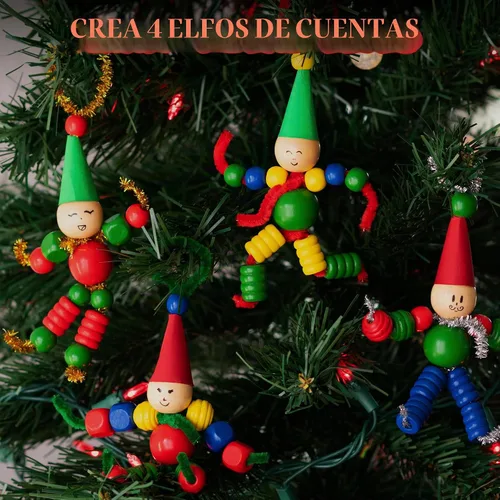 Vista 2 de READY 2 LEARN Manualidades navideñas, crea tus propios elfos de cuentas