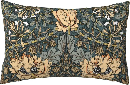 Vista 10 de Fundas de almohada William Morris diseño Strawberry Thief, fundas de almohada decorativas suaves para exteriores, fundas de almohada para decoración