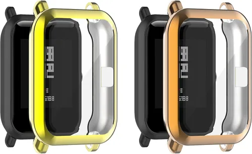 Vista 8 de Fundas protectoras de pantalla compatibles con Amazfit GTS 2 Mini/Bip U Pro/Bip S/Bip Lite/Bip 1S/Bip Lite 1S/Amazfit A1608 Watch Soft Metal