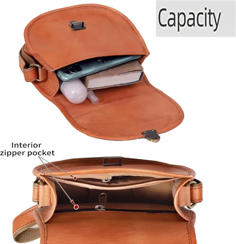 Vista 4 de VC VINTAGE COUTURE Bolsos cruzados para mujer, bolsos pequeños de cuero para mujer, bolso de hombro, bolsos cruzados para mujer