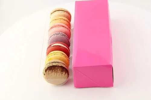 Vista 7 de PacknWood 210MACINS7 - Inserto largo transparente para 7 macarons - 8.4 x 2.4 x 0.8 pulgadas, 44; paquete de 150