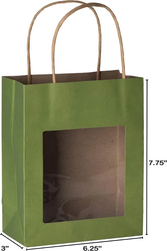 Vista 3 de Bolsa de regalo de papel Kraft con ventana
