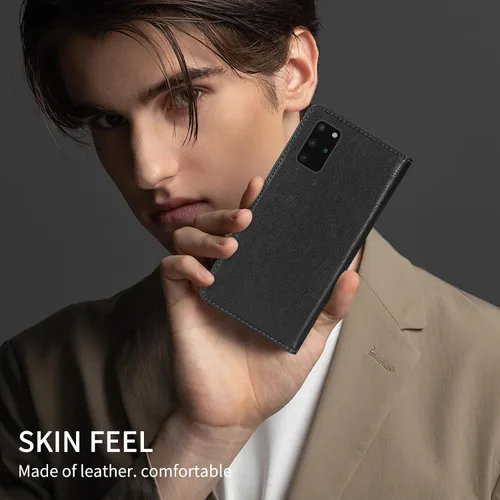 Vista 6 de Funda tipo cartera para Samsung Galaxy S20 Plus con bloqueo RFID, soporte de ranura para tarjetas, funda protectora de cuero con tapa magnética