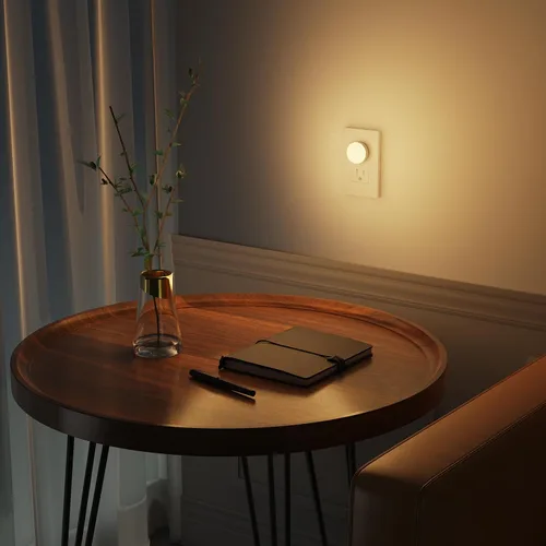 Vista 9 de Luz nocturna enchufable, mini luces nocturnas LED regulables para niños, sensor automático del atardecer al amanecer, lámpara nocturna de encendido