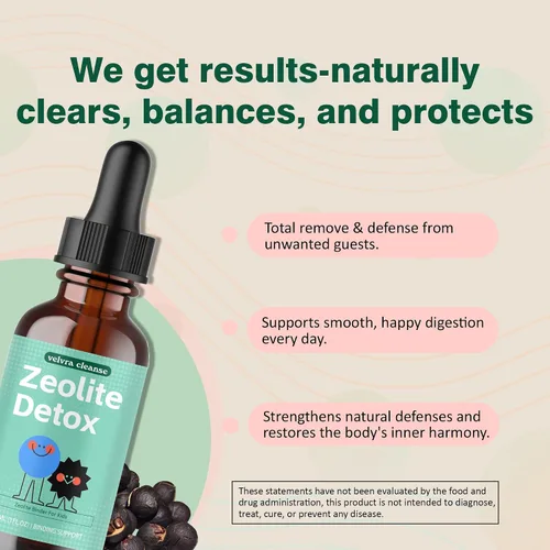Vista 2 de Kit completo - Apoyo intestinal y hepático con gotas de desintoxicación de zeolita para refuerzo inmunológico, energía y bienestar familiar