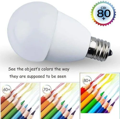 Vista 4 de Lxcom Lighting Bombilla LED E17 de 6 W, bombilla globo E17, base intermedia de 50 W, bombilla incandescente equivalente a bombillas LED G14, blanco