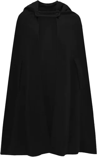 Vista 6 de Capa con capucha para mujer, capa de mezcla de lana, estilo vintage, talla grande, gabardina, para invierno