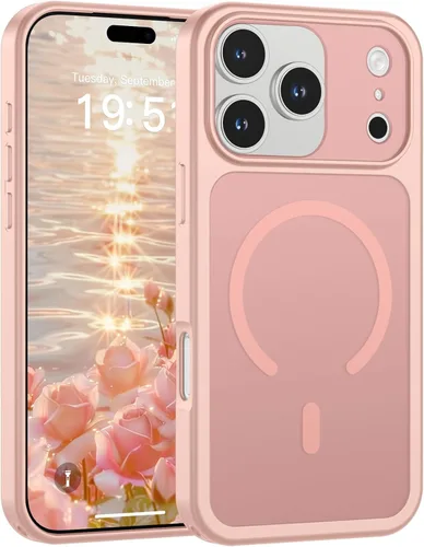Vista 82 de SUPFINE Funda magnética para iPhone 11 Pro Max (compatible con MagSafe) (protección contra caídas de grado militar), delgada, translúcida mate, a