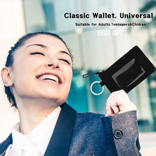 Vista 7 de DONGGANGAJI Funda de identificación con cremallera para mujer, de algodón, patrones coloridos, adecuada para mujer, cartera de mano, monedero