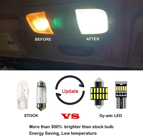 Vista 3 de Kit de luces LED interiores F250 F350 de 15 piezas para Ford F-250 F-350 1999-2016 Super Duty Blanco 6000K Paquete de iluminación LED