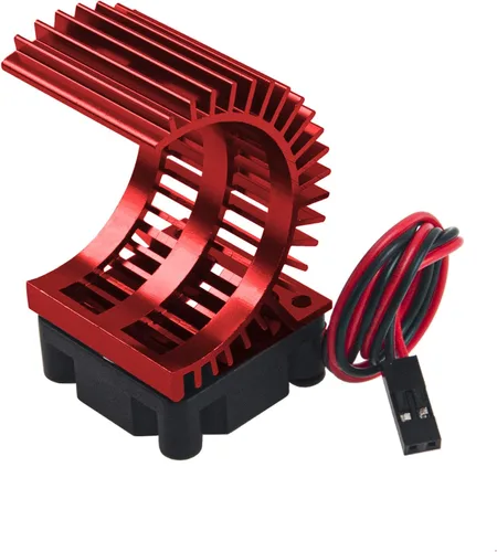 Vista 7 de Disipador de calor de motor RC 540 545 550 sin escobillas cepillado con ventilador de enfriamiento de 5-6 V compatible con Traxxas HSP HPI Wltoys