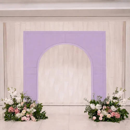 Vista 9 de Efavormart - Funda de arco de boda de elastano negro para soporte de arco de triunfo, cubierta elástica para telón de fondo con marco de globos, 7